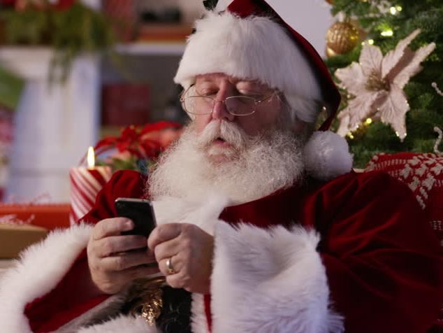 Santa texting 
