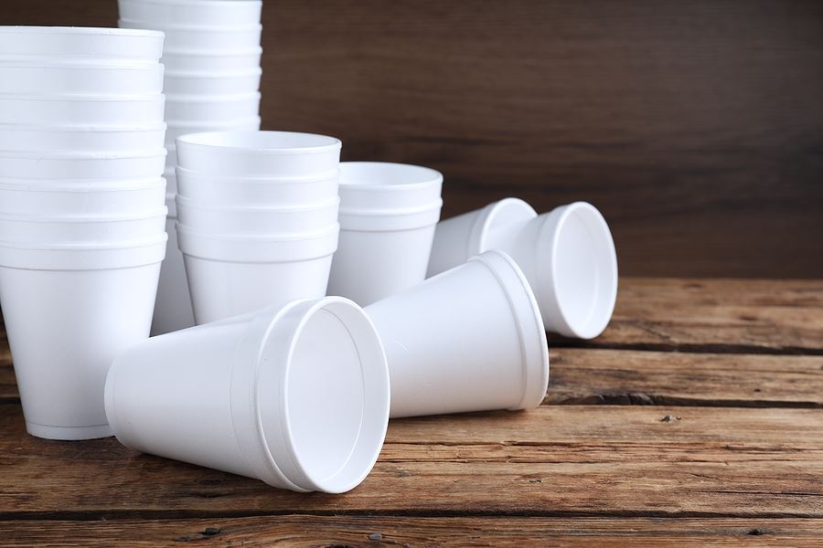 Polystyrene foam cups